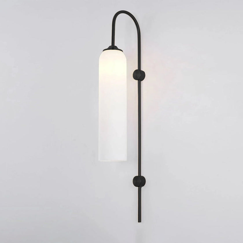 Art Deco Mouth-Blown Glass Wall Sconce