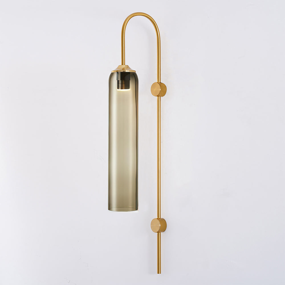 Art Deco Mouth-Blown Glass Wall Sconce