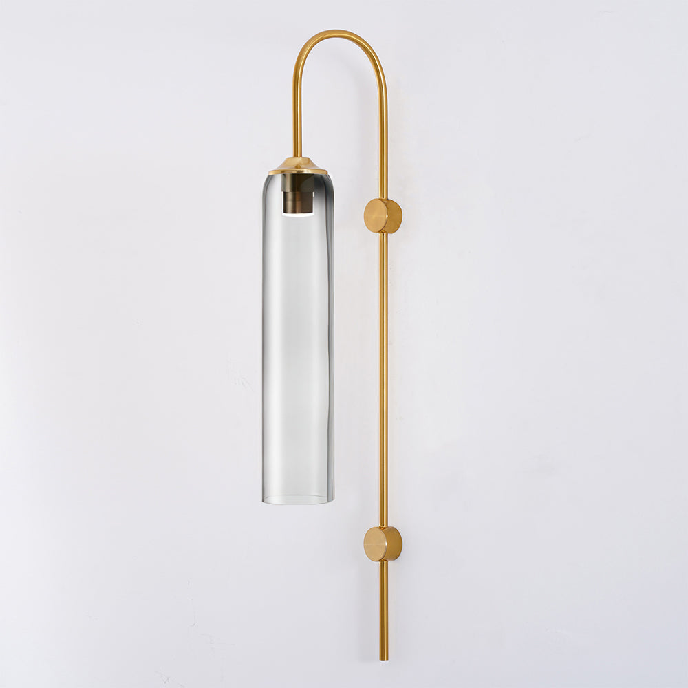 Art Deco Mouth-Blown Glass Wall Sconce