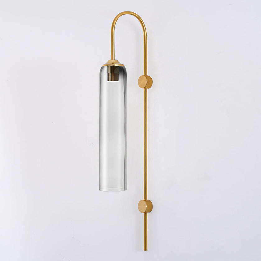 Art Deco Mouth-Blown Glass Wall Sconce