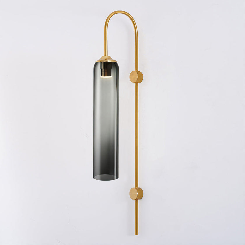 Art Deco Mouth-Blown Glass Wall Sconce