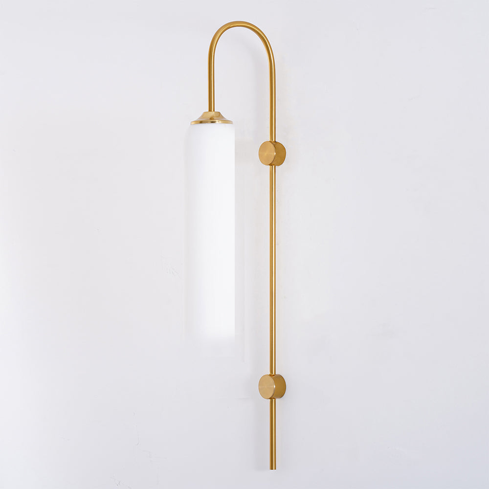 Art Deco Mouth-Blown Glass Wall Sconce