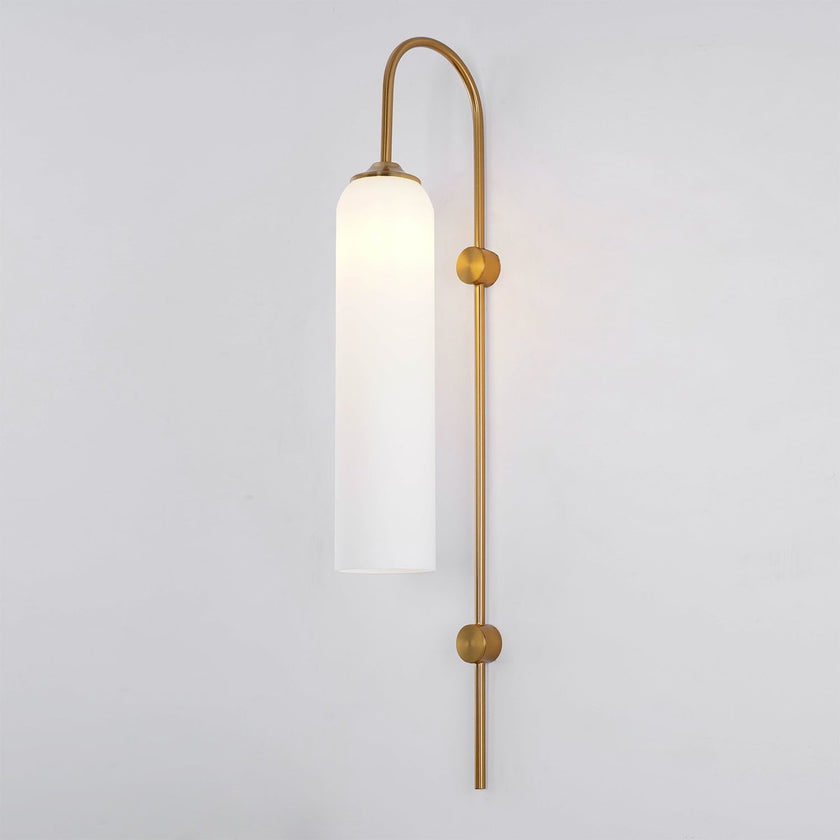 Art Deco Mouth-Blown Glass Wall Sconce