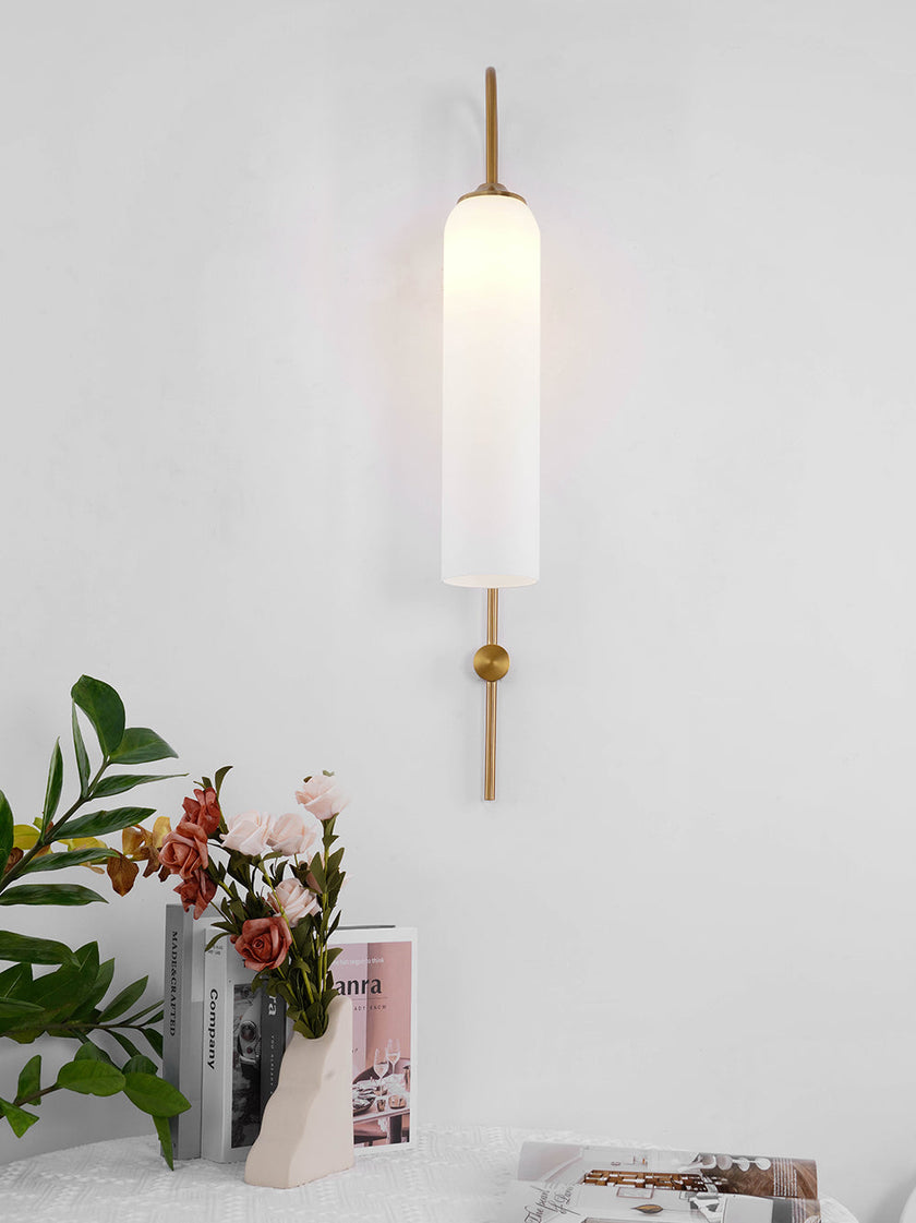 Art Deco Mouth-Blown Glass Wall Sconce
