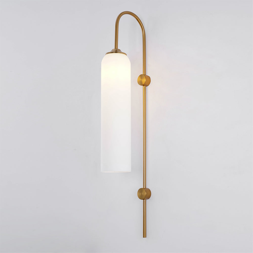 Art Deco Mouth-Blown Glass Wall Sconce