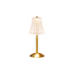 Gold Metal Faceted Cordless Table Lamp