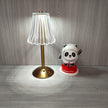 Gold Metal Faceted Cordless Table Lamp