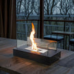 Modern Metal Tabletop Ethanol Fireplace Light Fixture
