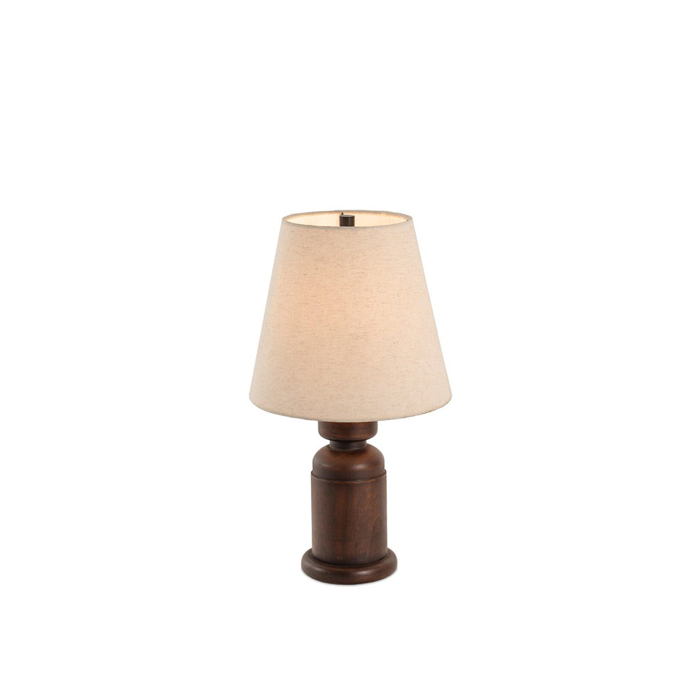 Calvrane Walnut Turned Wood Table Lamp