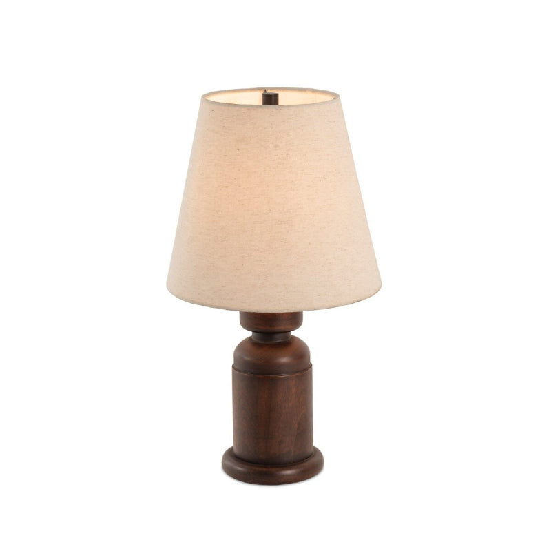Calvrane Walnut Turned Wood Table Lamp