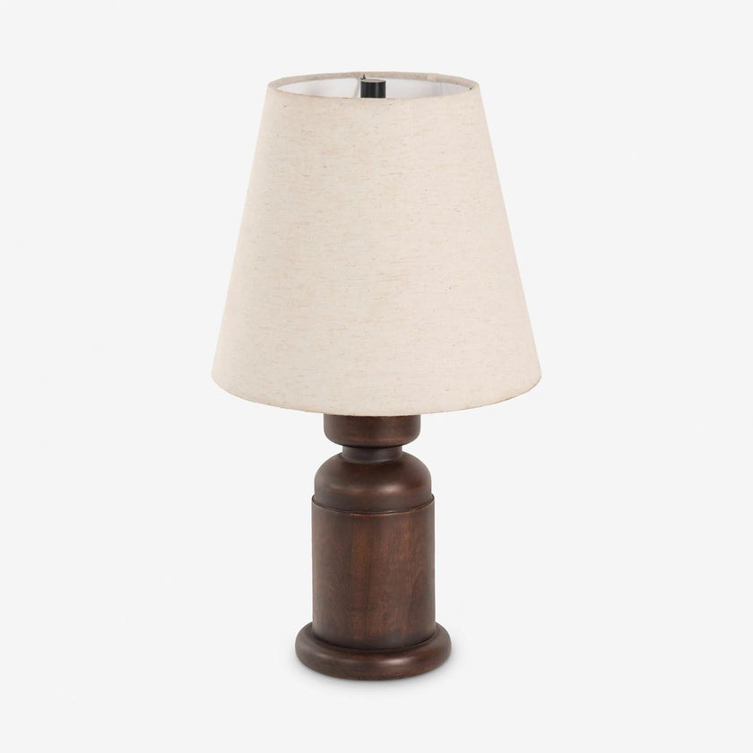 Calvrane Walnut Turned Wood Table Lamp