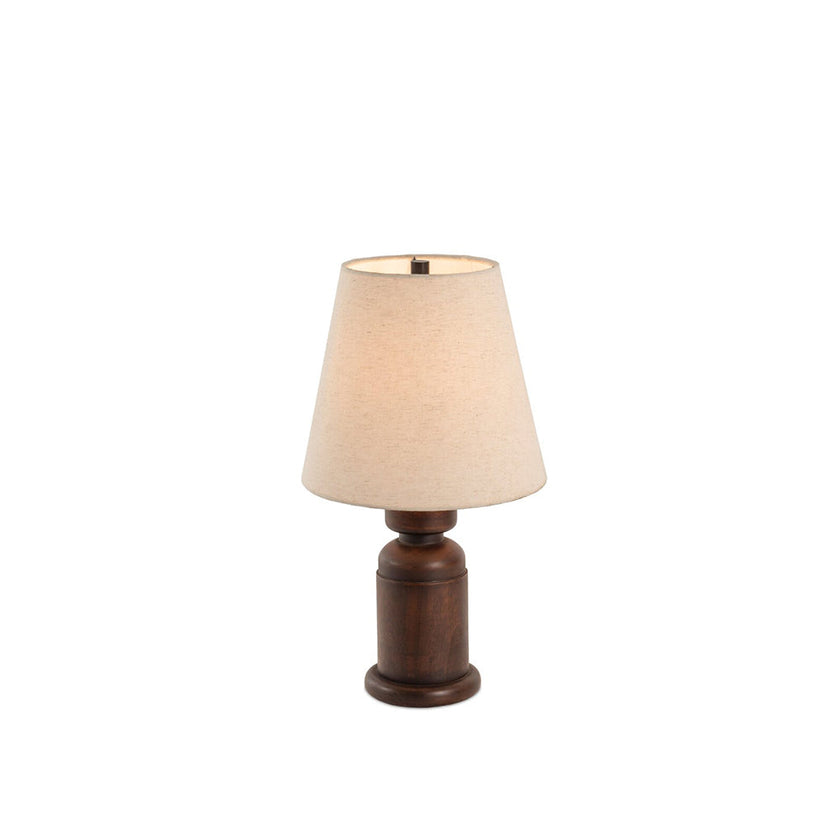 Calvrane Walnut Turned Wood Table Lamp