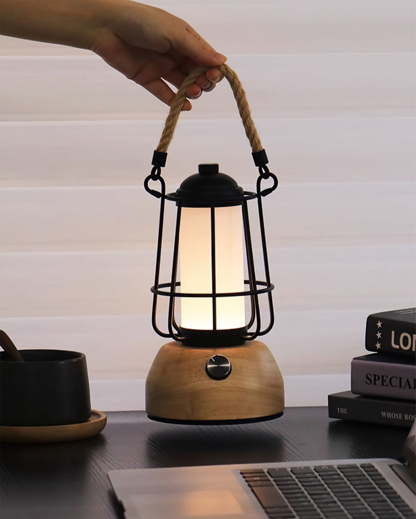 Calvrane Hemp Rope Lantern Table Lamp