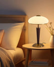 Calvrane Walnut Wood and Glass Table Lamp