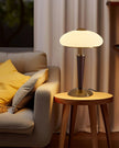 Calvrane Walnut Wood and Glass Table Lamp