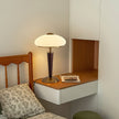 Calvrane Walnut Wood and Glass Table Lamp