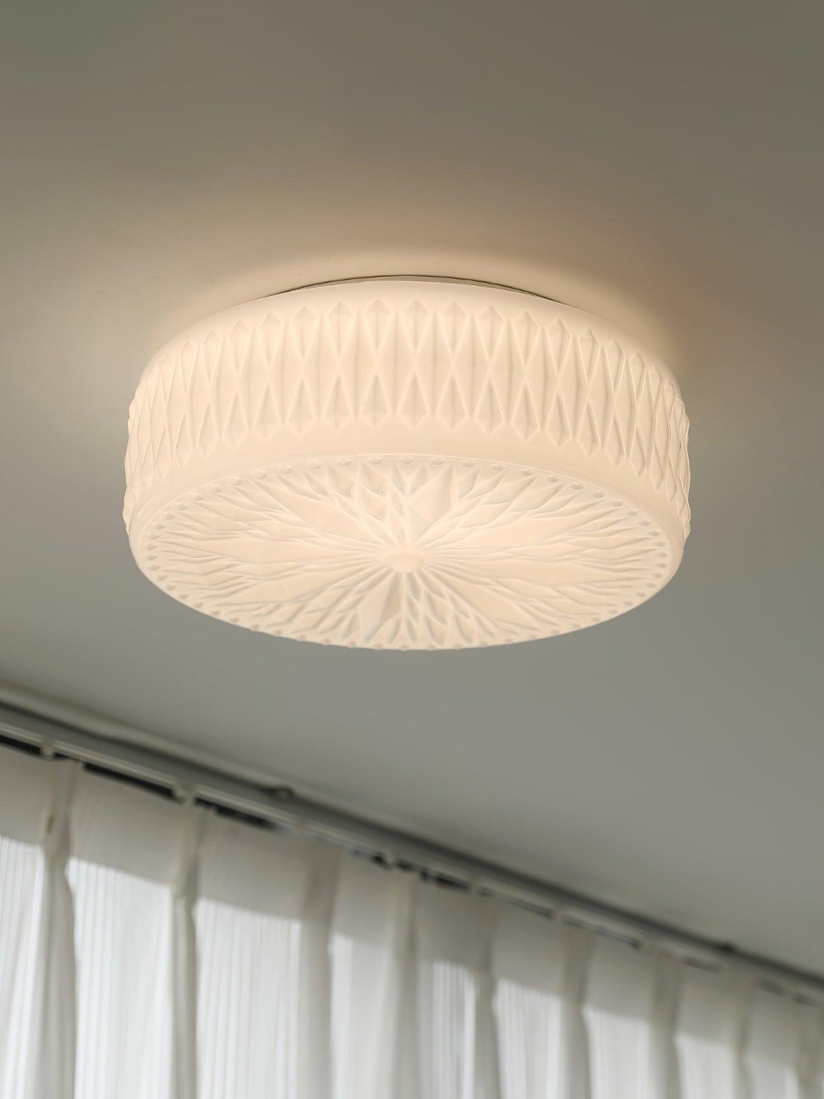 Glass Diffuser Flush Mount Ceiling Light
