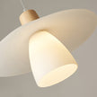 Frosted Glass Wood Rim Pendant Light