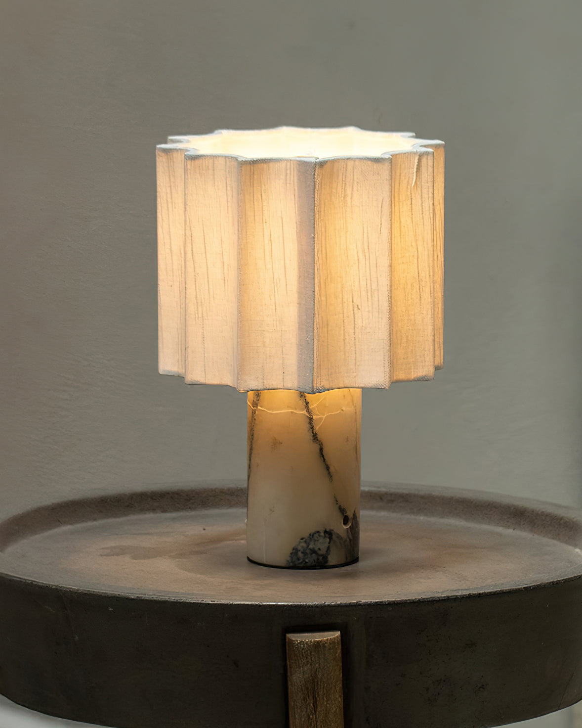 Art Deco Marble Cordless Rechargeable Table Lamp