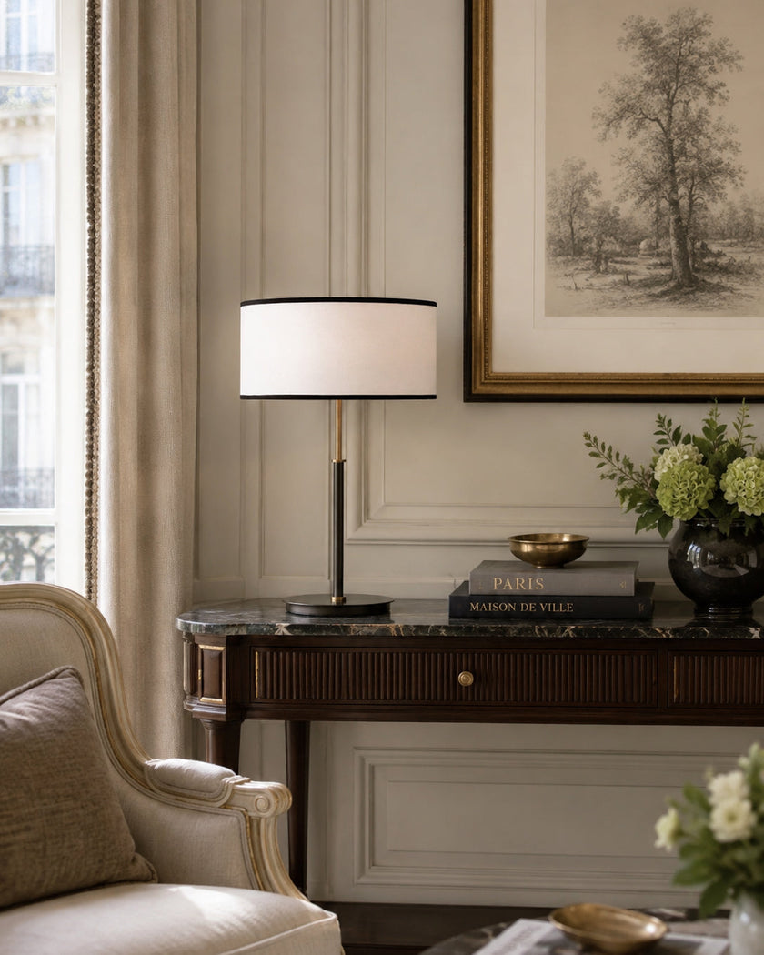 Calvrane Wood Two-Tone Table Lamp