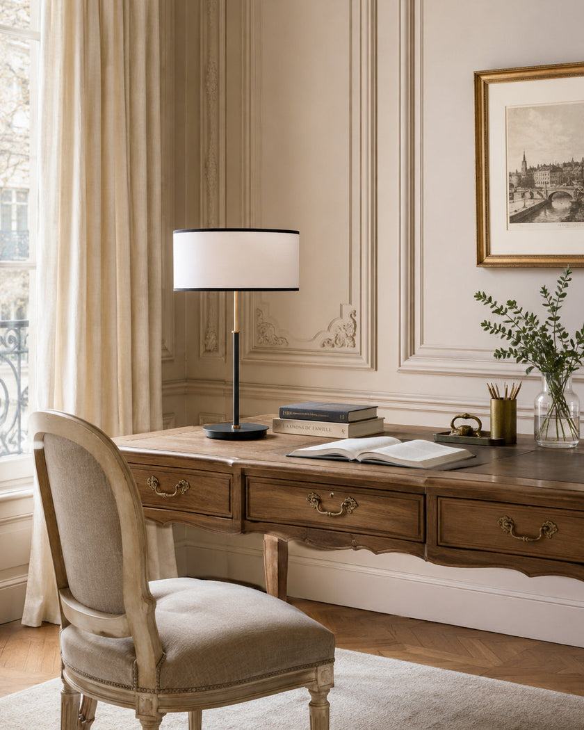 Calvrane Wood Two-Tone Table Lamp