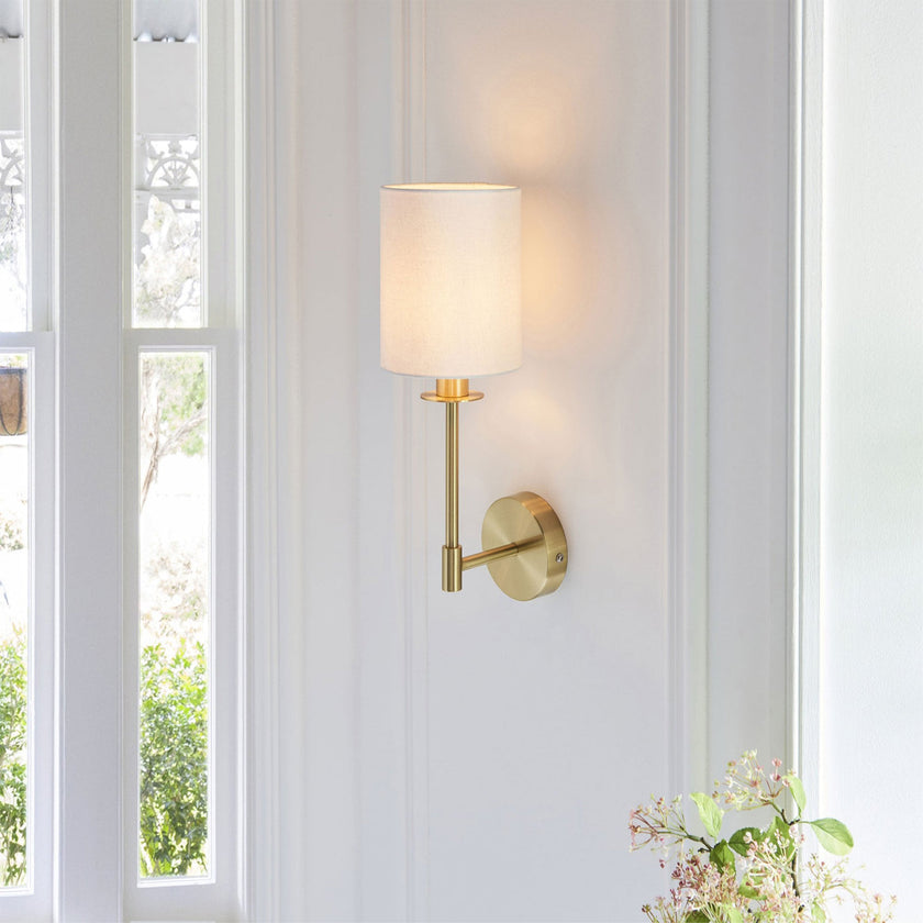 Calvrane Brass Cylinder Wall Sconce