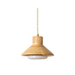 Wood Shallow Drum Pendant Light