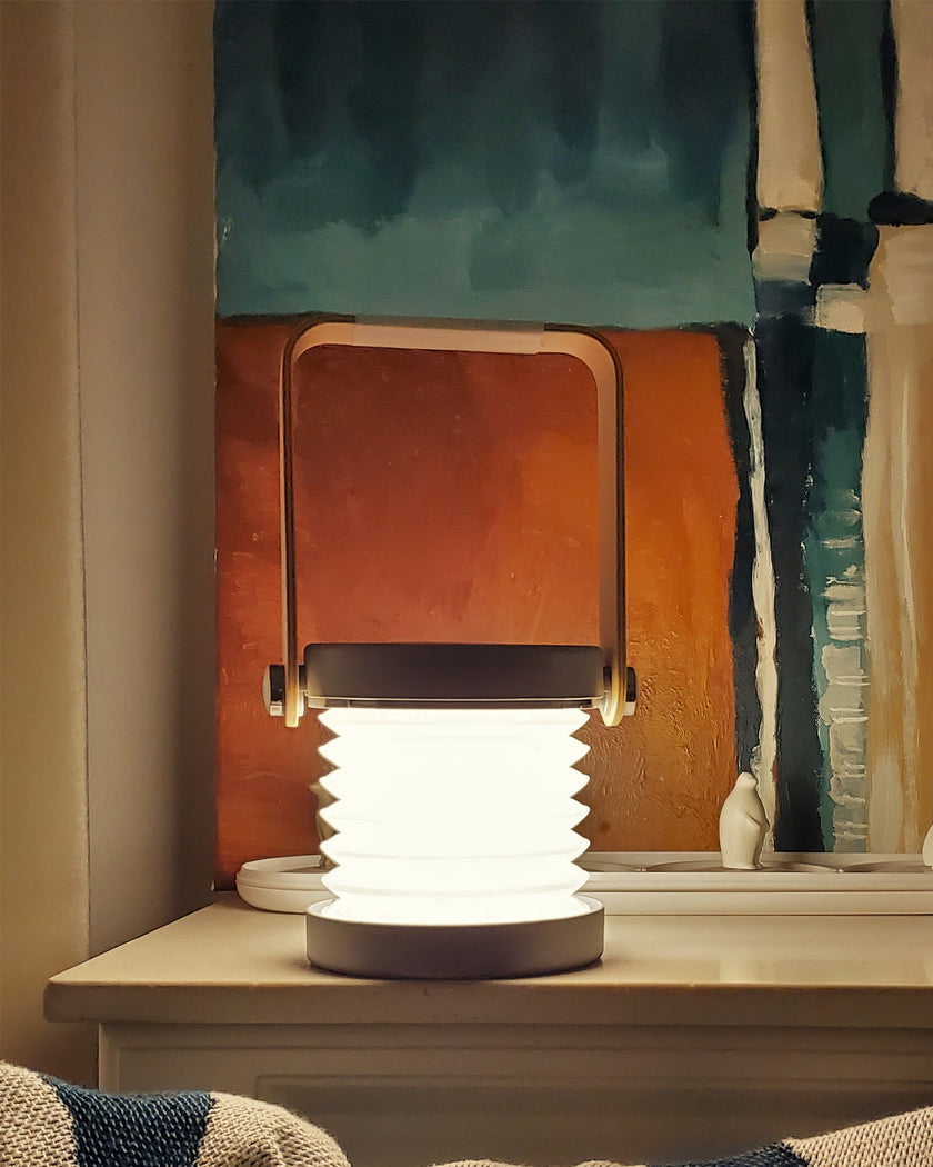 Stacked Disc Portable Lantern Table Lamp