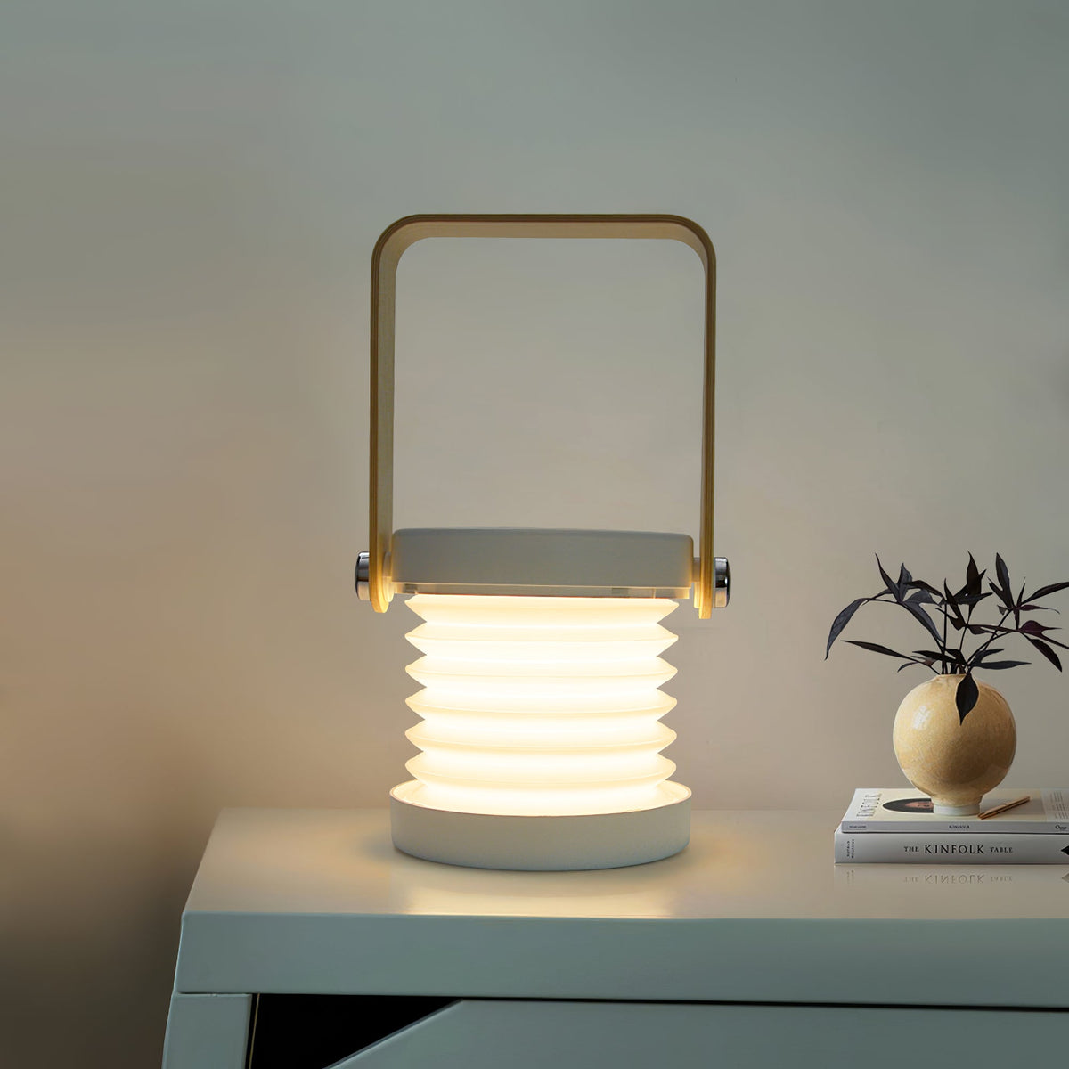 Stacked Disc Portable Lantern Table Lamp