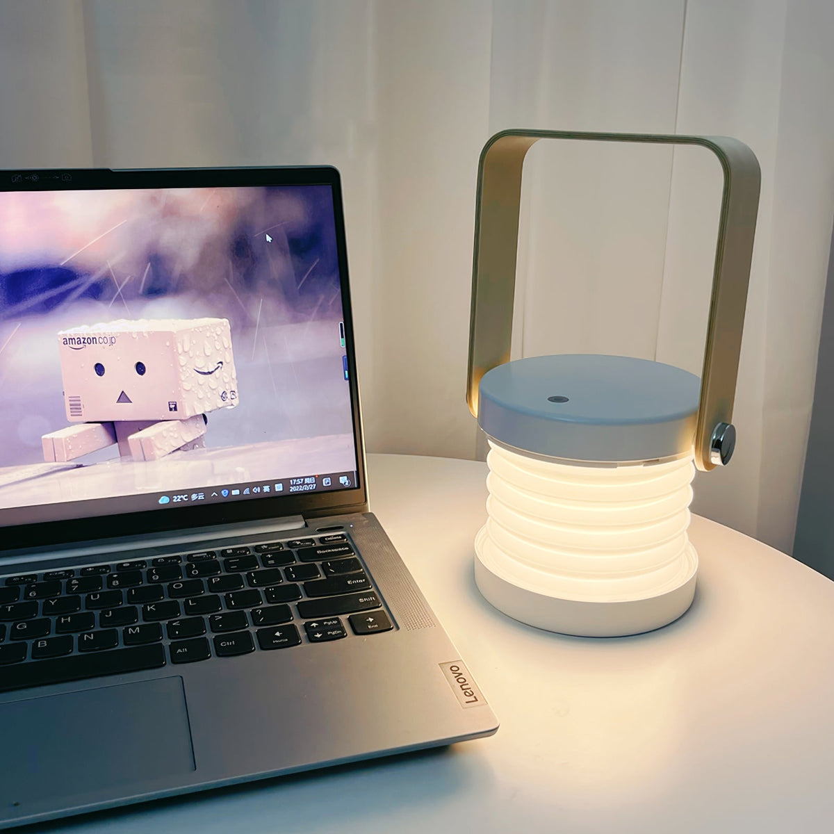 Stacked Disc Portable Lantern Table Lamp