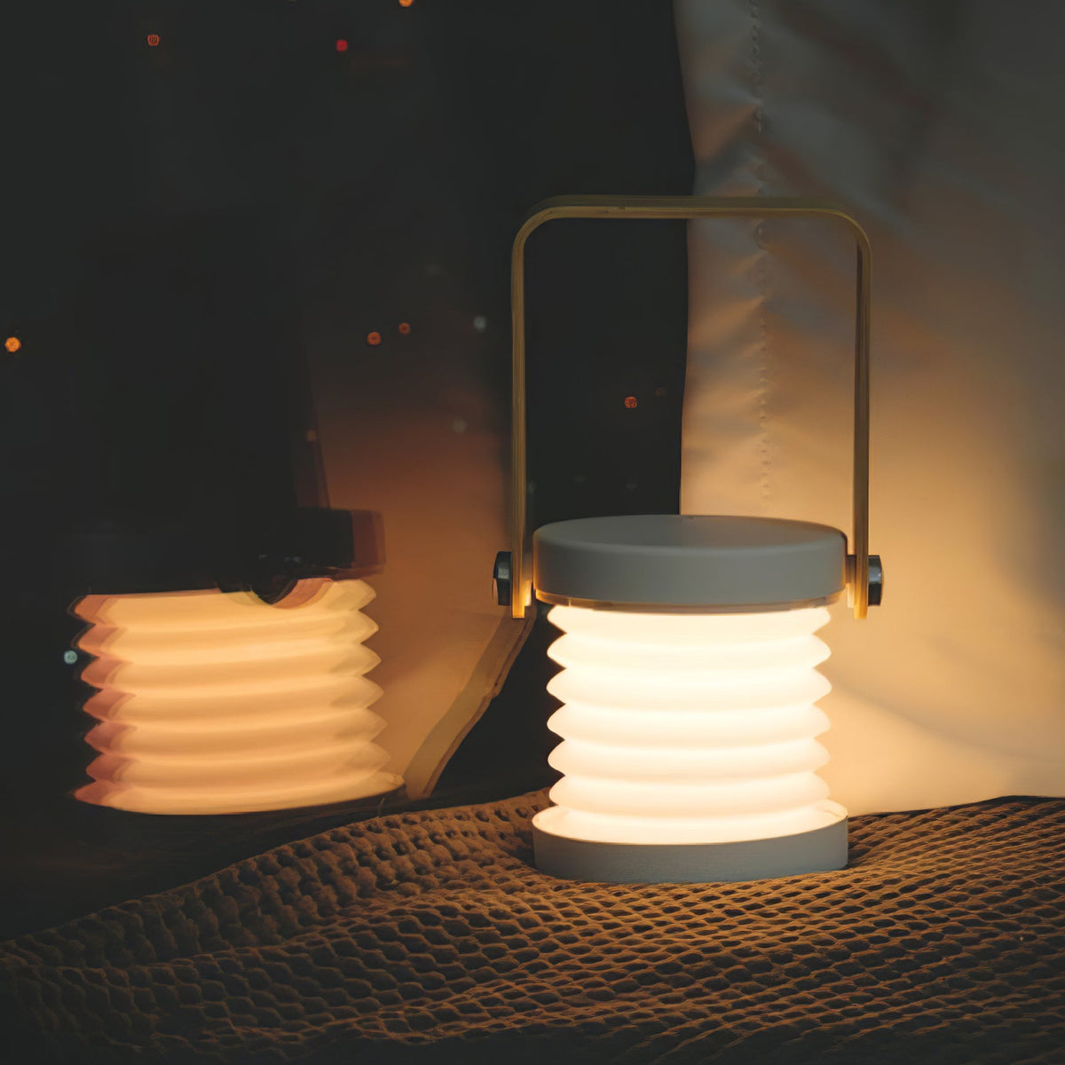 Stacked Disc Portable Lantern Table Lamp