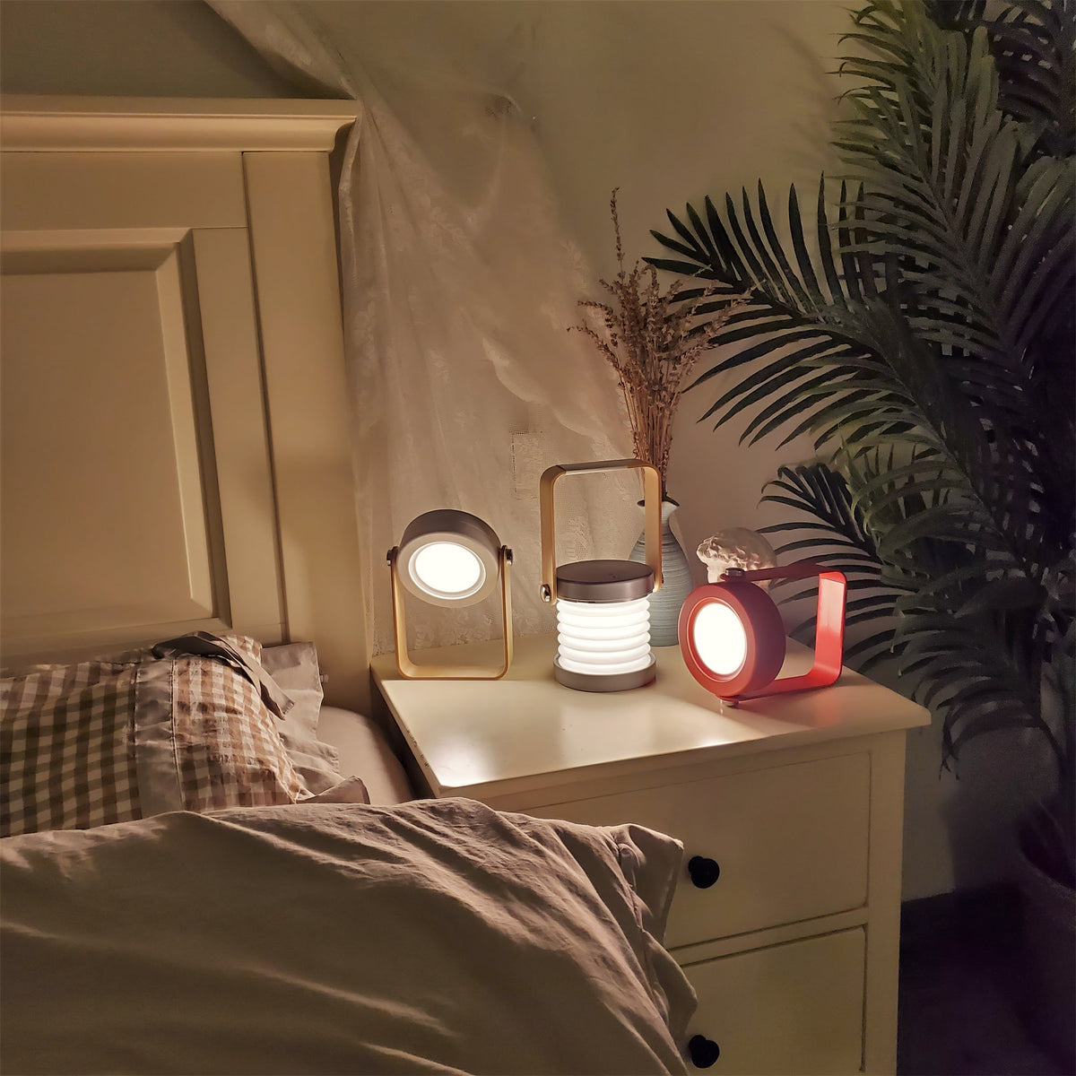 Stacked Disc Portable Lantern Table Lamp