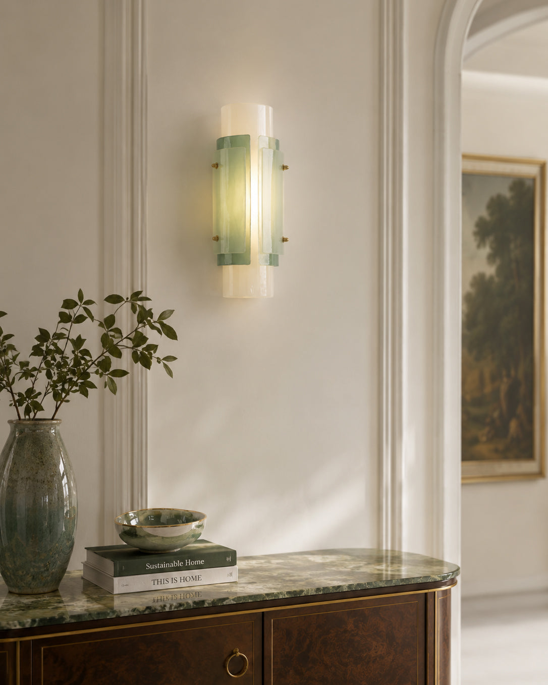 Calvrane Glass Cylinder Wall Sconce