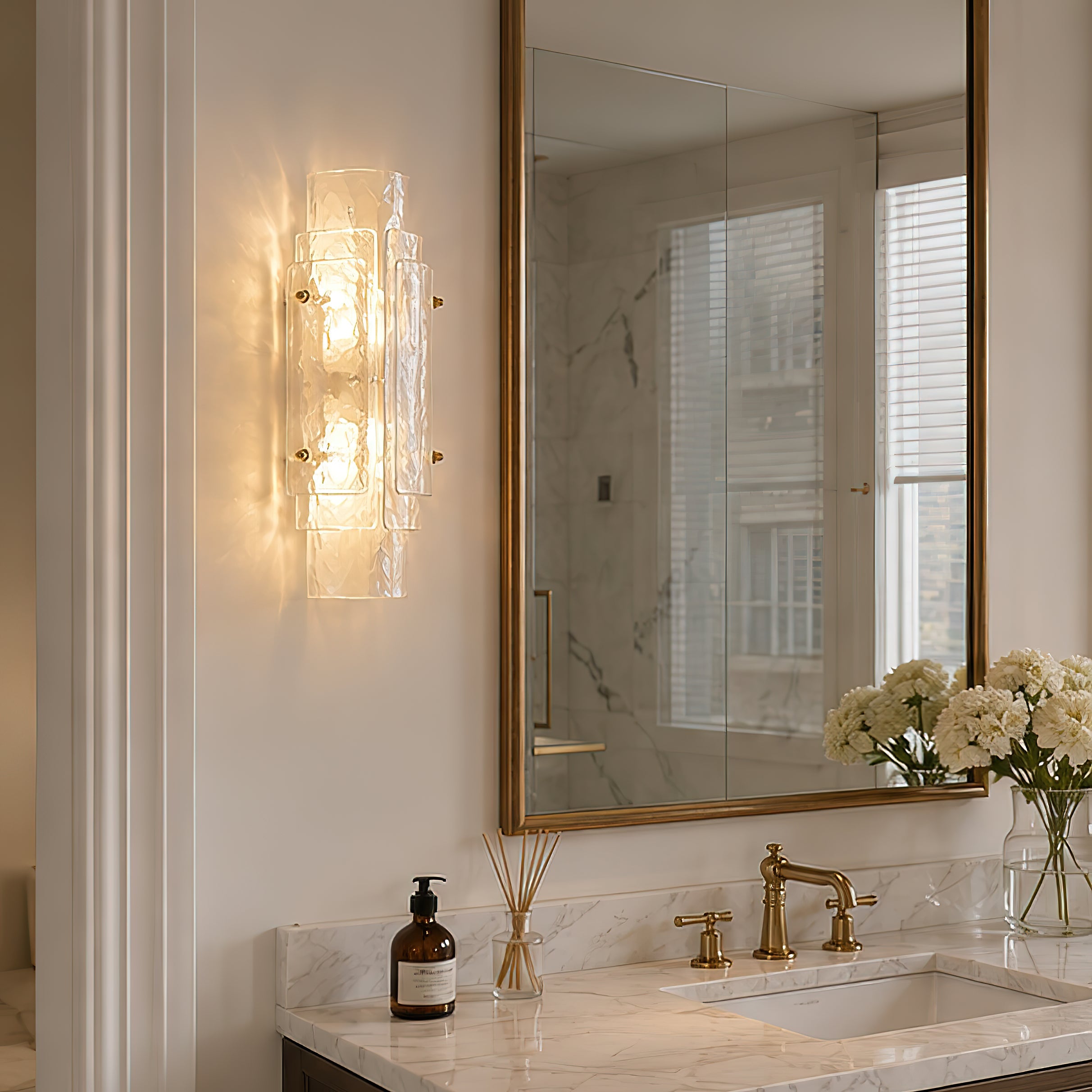 Calvrane Glass Cylinder Wall Sconce