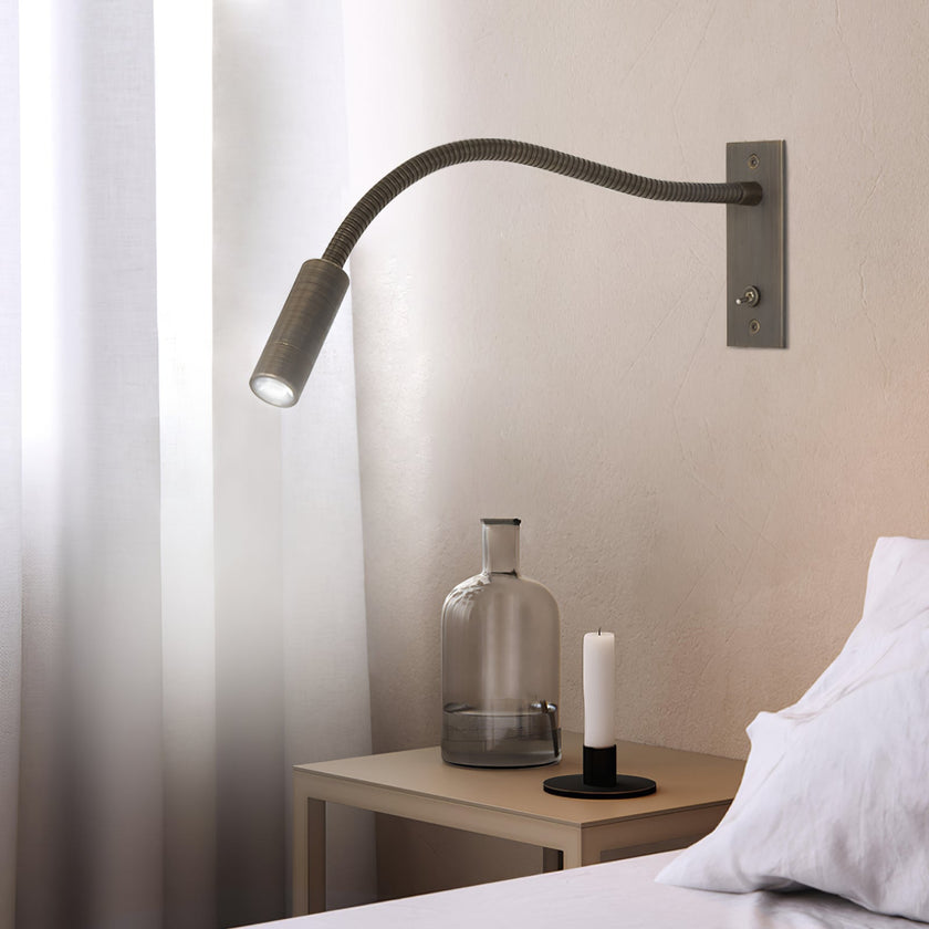 Modern Adjustable Gooseneck LED Reading Wall Sconce