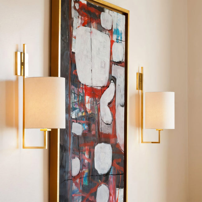 Calvrane Brass Rectangular Wall Lamp