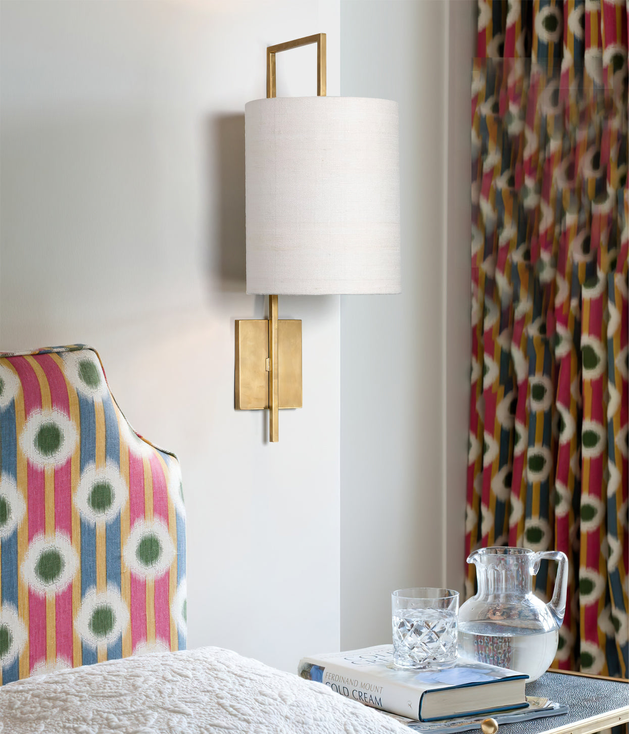 Calvrane Brass Rectangular Wall Lamp