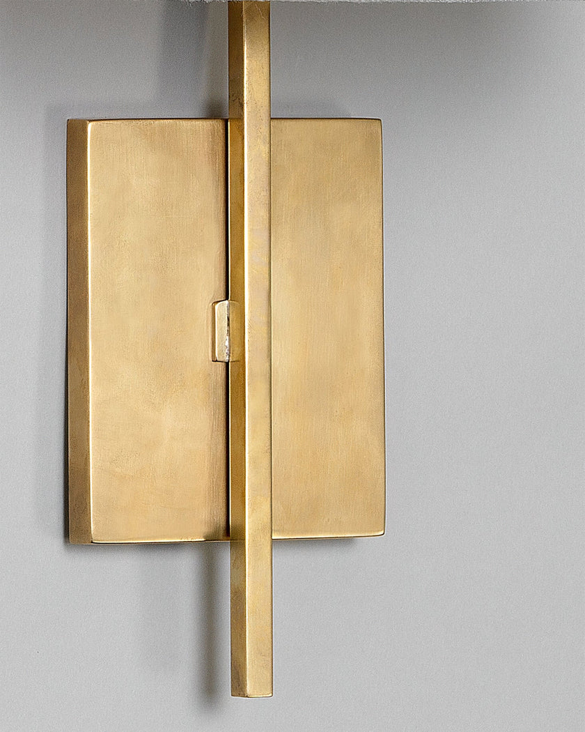 Calvrane Brass Rectangular Wall Lamp