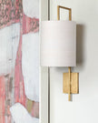 Calvrane Brass Rectangular Wall Lamp