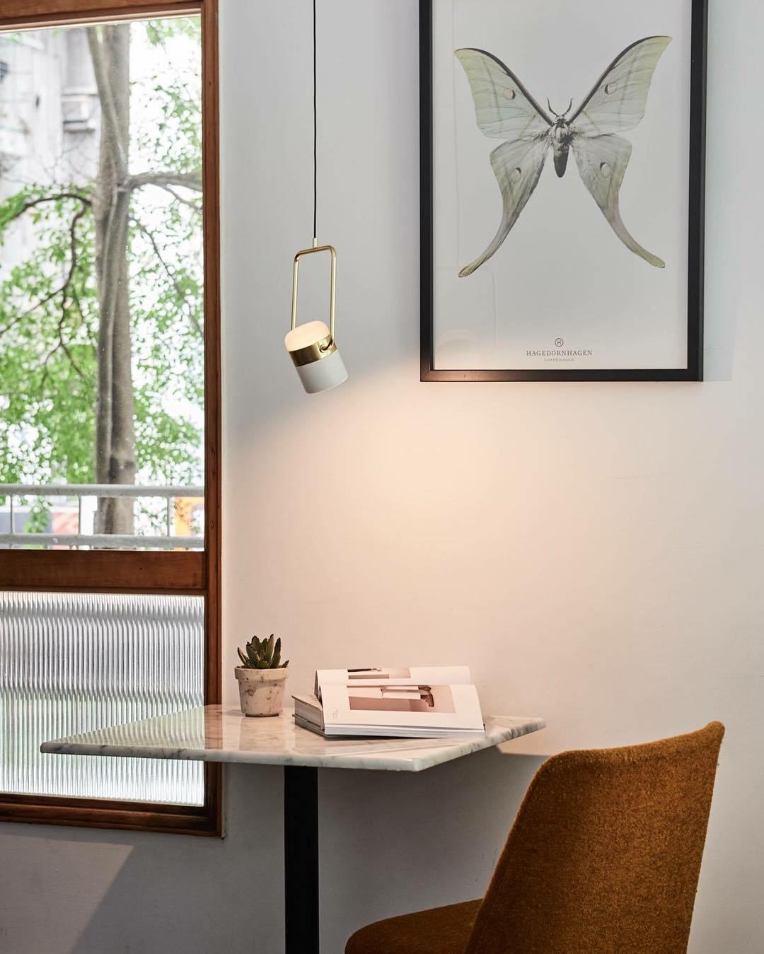 Iron Frame Tilting Pendant Light