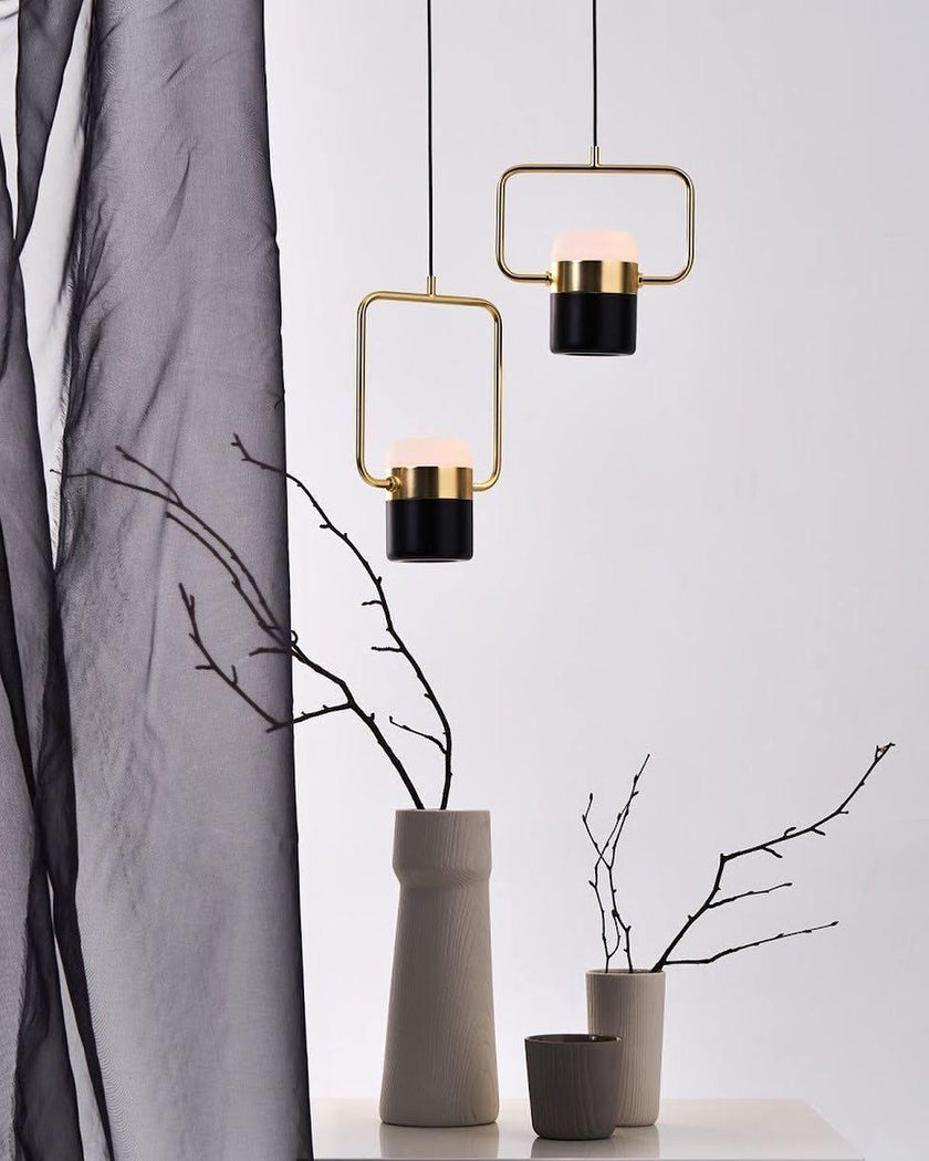 Iron Frame Tilting Pendant Light