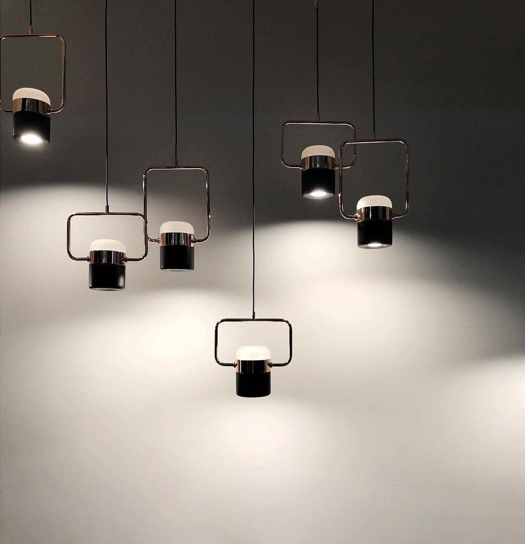 Iron Frame Tilting Pendant Light