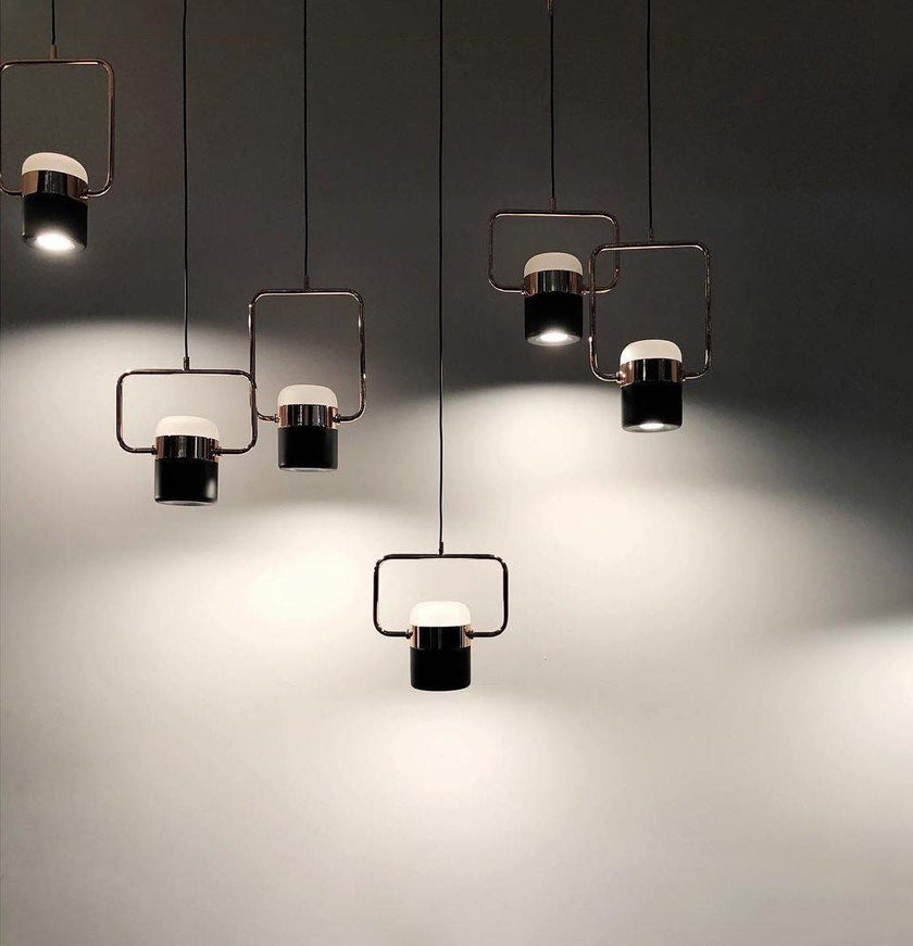 Iron Frame Tilting Pendant Light