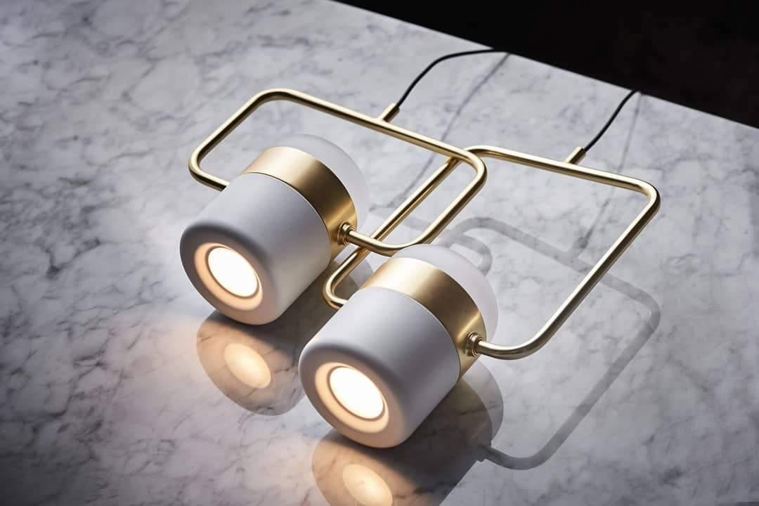 Iron Frame Tilting Pendant Light
