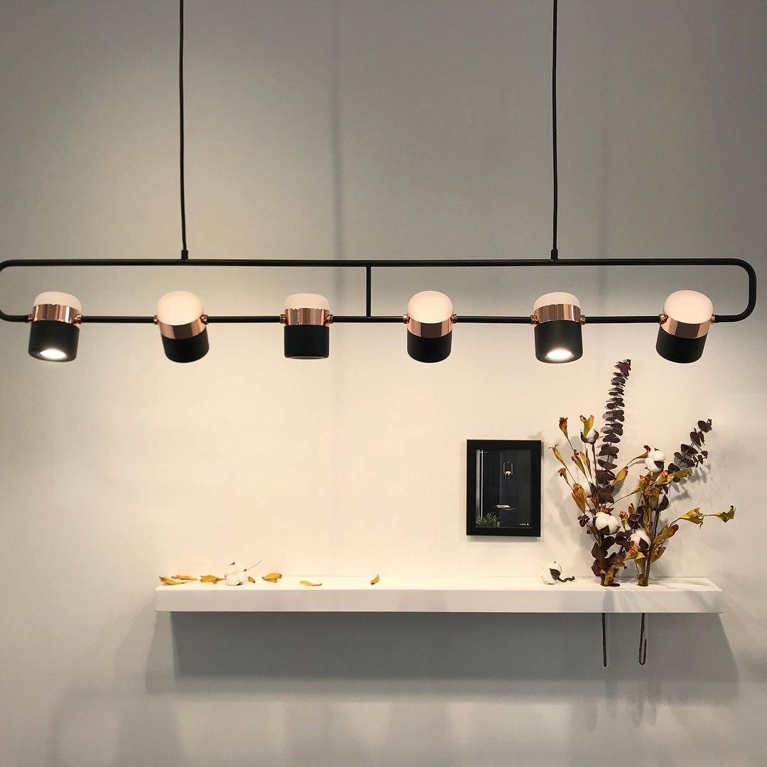 Iron Frame Tilting Pendant Light