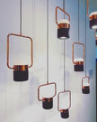 Iron Frame Tilting Pendant Light