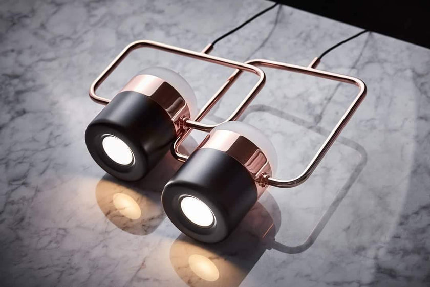 Iron Frame Tilting Pendant Light