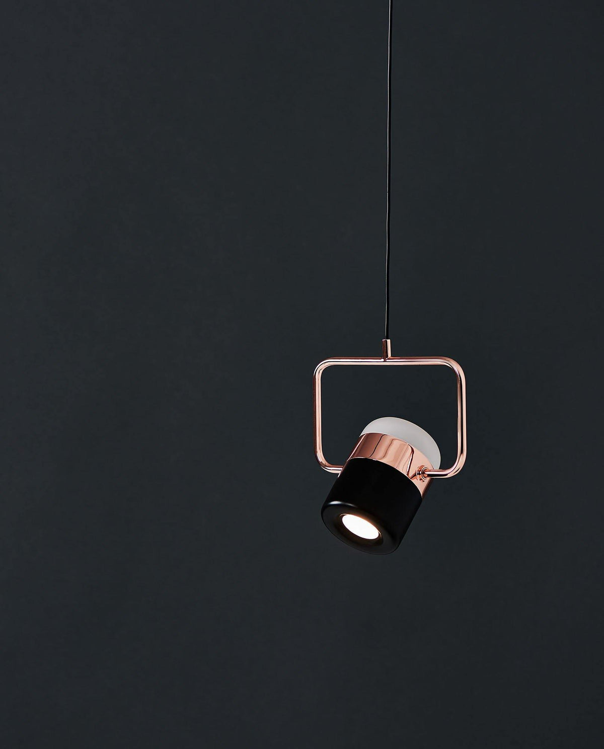 Iron Frame Tilting Pendant Light