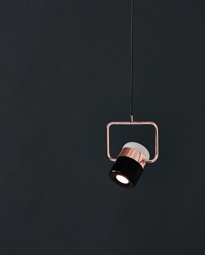 Iron Frame Tilting Pendant Light