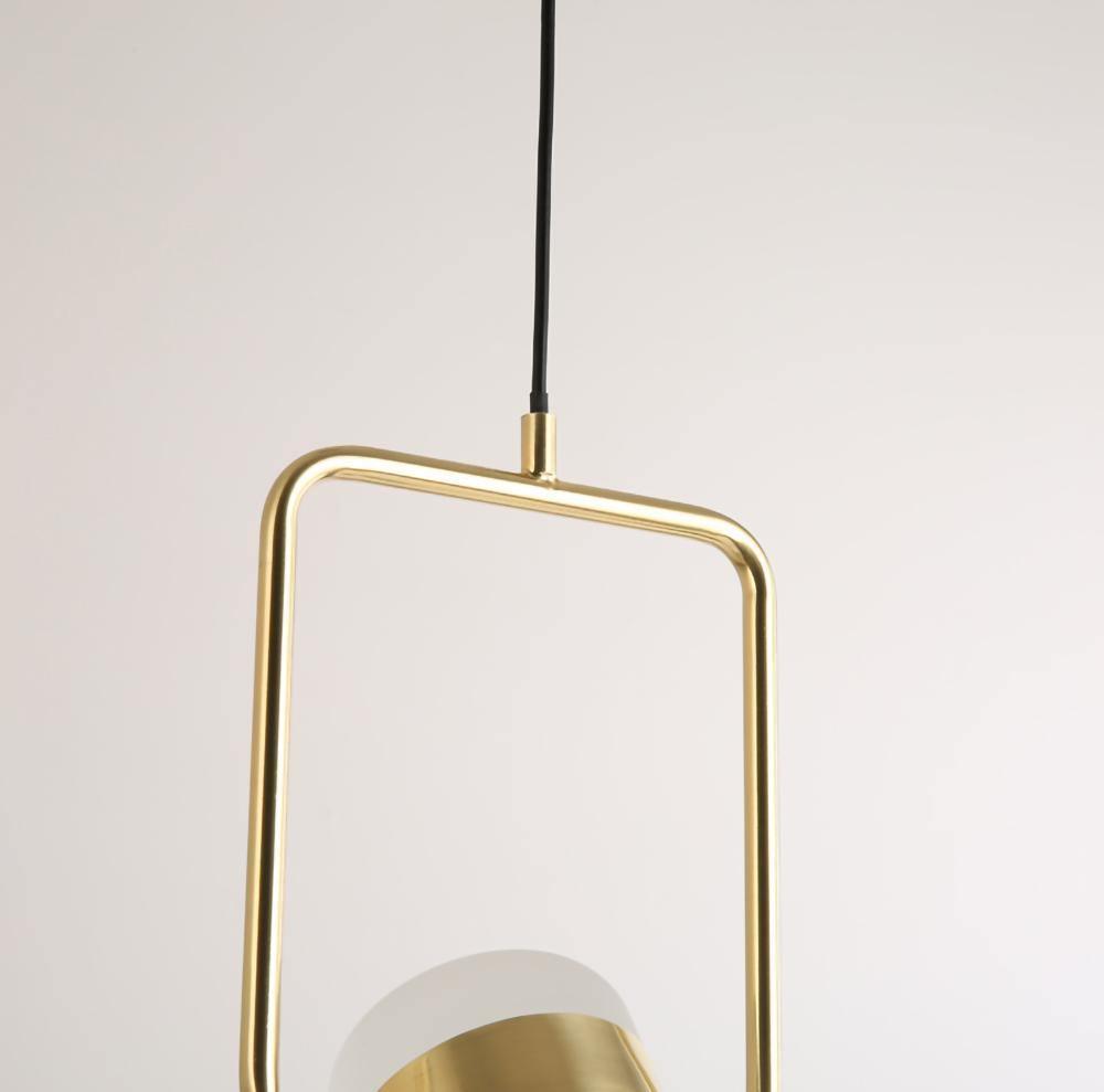 Iron Frame Tilting Pendant Light